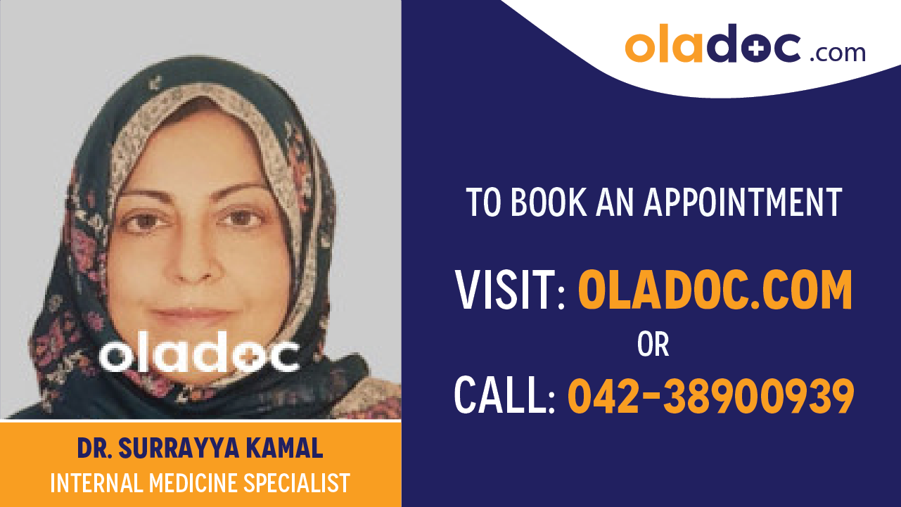 Book appointment with Dr.Surrayya Kamal-best Internal Medicine Specialist in karachi